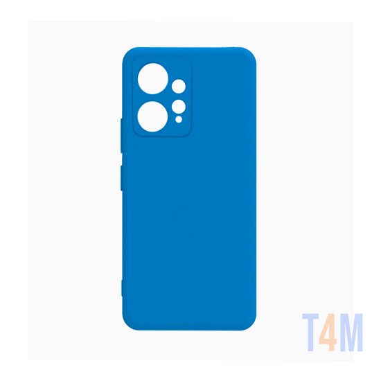 Capa de Silicone com Moldura de Câmera para Xiaomi Redmi Note 12 4g Azul